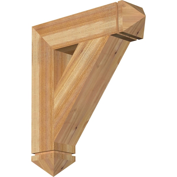 Ekena Millwork Traditional Arts & Crafts Rough Sawn Bracket, Western Red Cedar, 6"W x 26"D x 30"H BKT06X26X30TRA03RWR - main